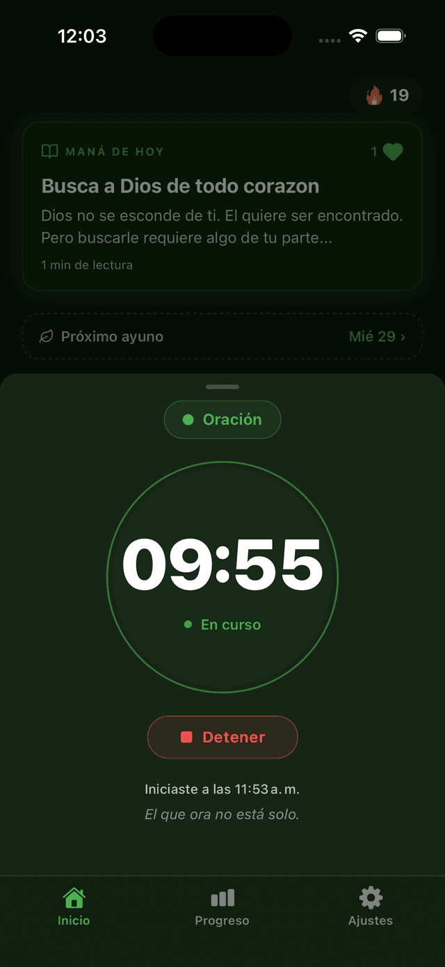 Temporizador de oración